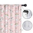 thumbnail image 4 of Unicorn and Star Pink Pattern Insulated Teens Curtains Set Of 2, Bedroom Essentials, Toddler Room Decor 52x84in(132x213cm), 4 of 5