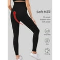 thumbnail image 3 of Beaisland Women's Maternity Leggings over The Belly Pregnancy Yoga Pants Workout Activewear Leggings 2-Pack, 3 of 8