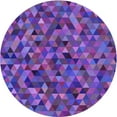 thumbnail image 1 of Ahgly Company Machine Washable Indoor Square Transitional Jasmine Purple Area Rugs, 3' Square, 1 of 7