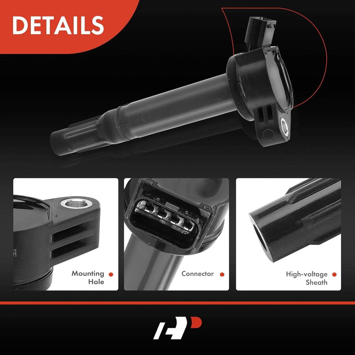 A-Premium Ignition Coil Pack Replacement for Toyota Avalon Camry Highlander RAV4 Sienna RX350 ES350 V6 3.5L Fits select: 2016-2018 TOYOTA RAV4 LE, 2013-2015 TOYOTA RAV4 XLE