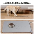 thumbnail image 6 of Silicone Pet Food Tray - Non Slip Pet Dog Cat Bowl Placemat - Feeding Mat - Waterproof Dog Cat Food Mats - For Carpet （Gray）, 6 of 6