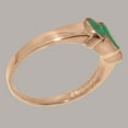 thumbnail image 3 of LBG British Made 9k Rose Gold ring with Natural Emerald Womens Engagement Ring - 33 size options - Size 11, 3 of 6