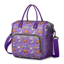 Halloween Dinosaur Themed Pattern Womens Lunch Box for Work,Insulated Large Lunch Bag for Tween and Teen,Loncheras Para Mujer,Leakproof Adult Lunch Bag for Work,Beach,Travel,Picnic,Camping