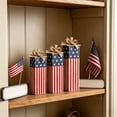 thumbnail image 5 of Darzheoy 3 Pcs Patriotic Wooden Block Decor Set, Star Stripes Table Centerpiece for Independence Day, Memorial Day, Veterans Day Home Decoration, 5 of 6