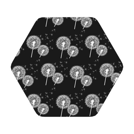 

Matuu White Flower Dandelion for Cup Coasters Set of 6 Leather Coasters Desk Coasters for Office Measures 4” x 4” Hexagon