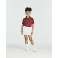 thumbnail image 6 of Real Essentials 3 Pack: Girls' Short Sleeve Performance Polo School Uniform(Ages 4-18), 6 of 6
