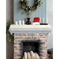 thumbnail image 5 of Black Beige Striped Fireplace Mantel Scarf Table Runner, Farmhouse Stripes Winter Garland Mantel Top Tablerunners Dresser Scarves Cover Decorations for Windows Party Living Room 70''x17'', 5 of 6