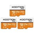 thumbnail image 1 of Tarjeta micro SD KOOTION 256 GB, paquete de 3 unidades V30 A1 U3 con adaptador, 1 of 8