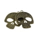 thumbnail image 2 of 6 colgantes de calavera de aleación de zinc, de plata y bronce, estilo gótico, para Halloween., 2 of 7