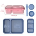 thumbnail image 6 of Caperci 2 Pack 62 oz Salad Container for Lunch, 2-Section Meal Preparation Containers featuring Detachable Toppings Trays, Sauce Cup, Reusable Fork, BPA-Free (Navy & Pink), 6 of 7
