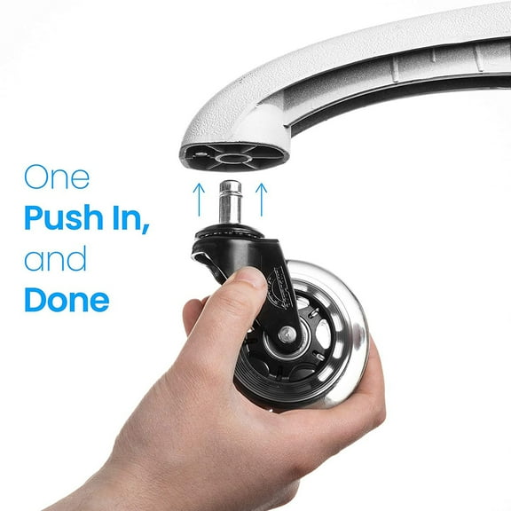 Durable Hardwood Floor Chair Caster Wheels Replacement Set for Smooth Home Rolling Mobility