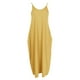 thumbnail image 2 of Vestido maxi largo jinwen para mujer sin espalda bohemio Amarillo L, 2 of 8