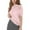 Pink, variant on UJNDER Puff Short Sleeve Sweater Tops for Women Spring Summer Crew Neck Casual Tee Blouses Black S