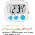 thumbnail image 3 of 20 Pack Kitchen Timer Digital Timers for Cooking Loud Alarm Magnetic Back and ON/Off Switch Minute Second Count Up Countdown (White), 3 of 7