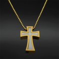thumbnail image 5 of Catholic Cross 14K Yellow Gold Jesus Christ Amulet Pendant Necklace Men Gold Color Chain Necklaces Jewery colar de cruz, 5 of 7