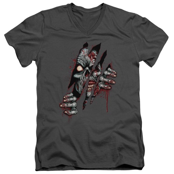 - Clawing Free - Slim Fit V Neck Shirt - Small