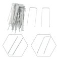 thumbnail image 6 of 50pcs Galvanised Metal Ground U Tent Pegs Gazebo Camping Tarpaulin Hooks, 6 of 6