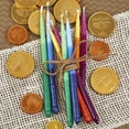 thumbnail image 2 of Zion Judaica Deluxe Dripless Hanukkah Candles Standard Size - 45 Exciting Tri Color Decorative Candles Tapered Quality Chanukah Candle Set with DIY Dreidel Prayer & Song Card for 8 Nights of Hanukah, 2 of 6