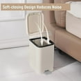 thumbnail image 4 of Small Trash Can with Lid, Slim Step Garbage Can 1.9 Gallon, Soft Close Wastebasket for Bathroom Office Bedroom Kitchen, Space Saving Design, 4 of 5