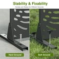 thumbnail image 7 of 72"x47" Outdoor Privacy Screen with Stand Metal Balcony Decorative Screen,Black, 7 of 7