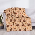 thumbnail image 3 of Fotbe Turkey And Autumn Leaves Manta de Franela con Estampado, Manta Ultrasuave para Cama, Sofá, Auto, Hipoalergénica y Antibolitas-60"x50", 3 of 6