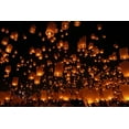 thumbnail image 2 of Vichaya 24x17 White Modern Wood Framed Museum Art Print Titled - Floating Lanterns, 2 of 4