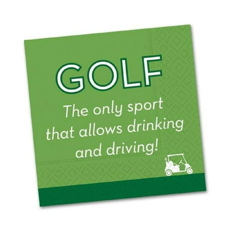 Design Design DESIGN62409463 Golf Drink & Drive Cocktail Napkins