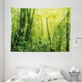 thumbnail image 1 of Green Decor Tapestry, Tropical Amazon Wild Nature Forest with Branches and Tree Art, Wall Hanging for Bedroom Living Room Dorm Decor, 80W X 60L Inches, Light Green and Forest Green, by Ambesonne, 1 of 2