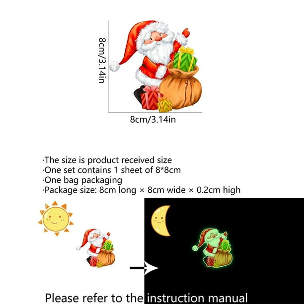 Pegatina luminosa para interruptor de Papá Noel, papel tapiz para decoración de dormitorio y sala de estar, calcomanías de pared, pegatinas luminosas de Navidad