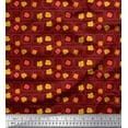 thumbnail image 1 of Soimoi Velvet Fabric Square & Floral Artistic Printed Fabric 1 Yard 58 Inch Wide, 1 of 1