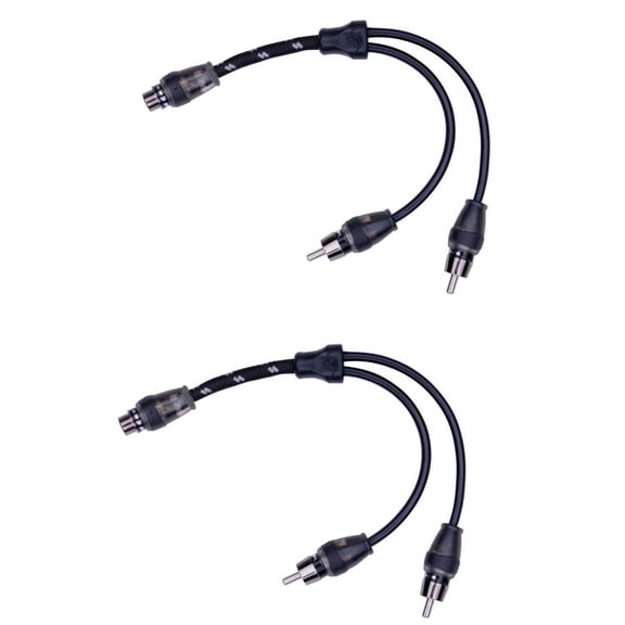 2 Rockford Fosgate RFITY-1F Premium Y Adapter 1 Female To 2 Male Y Connectors