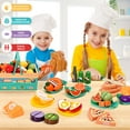 thumbnail image 6 of Play Food Sets -Play Kitchen Accessories Toy Food for Toddler, Fake Food Toys with Foldable Fruit Basket, Pretend Food for Boys & Girls, 6 of 7