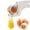 2PC, variant on Egg Separator/Egg Shell Separator/Egg Cutter - Automatic Egg Breaker/Handheld Plastic Egg Beater, 8.6 Inch, White, Plastic