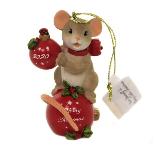 Charming Tails Have A Merry Little Christmas Mouse Ornament Dated 2020
