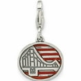 thumbnail image 4 of Sterling Silver Amore La Vita Rh-Pl Antique Enamel Golden Gate Bridge Charm (23.25 X 12.8) Made In China -Jewelry By Sweet Pea, 4 of 9