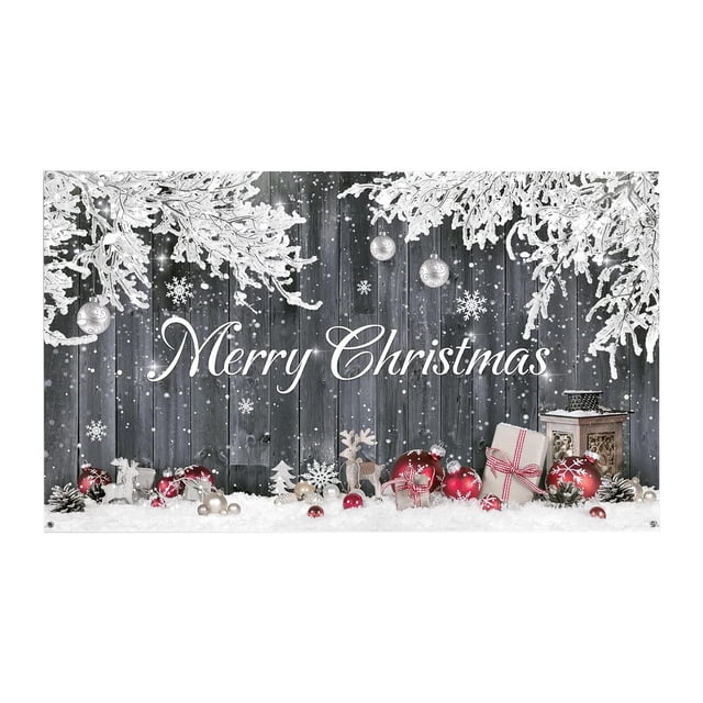 Décorations de Noël Intérieures, Couverture de Porte de Garage de Noël Flocons de Neige Colorés Décorations de Porte de Garage de Noël Fond de Noël Décorations Fête du Nouvel An d'Hiver