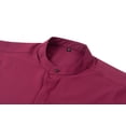 thumbnail image 5 of Men's Banded Collar Dress Shirts Long Sleeve Button Down Shirt Casual Solid Formal Regular Fit Blouse Business Work Tee, 5 of 5