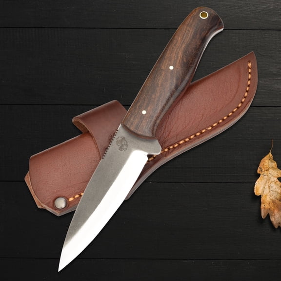 Knives Ranch 3092 440C Steel Bushcraft Knife with Rosewood Handle – Fixed Blade Outdoor Knife for Camping, Survival, Hunting & Utility Use