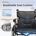 thumbnail image 5 of Olurrisa Lightweight Sports Wheelchair Foldable Mute Wheelchair Aluminium Wheelchair,Suitable ,for Teenagers, Adults, Seniors, 5 of 9