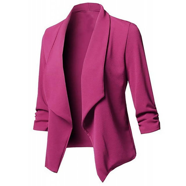 Pompotops Cardigan Ouvert Uni Mode Décontractée pour Femmes Veste à Manches Longues