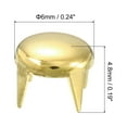 thumbnail image 2 of 100Pack 6mm Gold Round Dome Studs Metal Claw Beads Nailhead for Leather Craft Clothes Belt Bag Shoes, 2 of 6