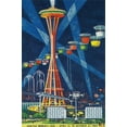thumbnail image 2 of Art.com Space Needle Worlds Fair Poster - Seattle, WA Stretched Canvas Print Wall Art by Lantern Press, 24" x 36", 2 of 4