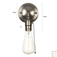 thumbnail image 2 of Portalámparas Retro E27 Edison, soporte para interruptor de luz de pared Retro, decoración del hogar, 220V (cremallera de bronce verde), 2 of 2