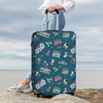 thumbnail image 3 of Lsque Vintage Tape Players And Skates Printed Luggage Cover, Travel Luggage Protector,Scratch and Dirt Resistant, Fits 18-32 Inch Luggage - Large, 3 of 9