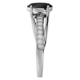 thumbnail image 4 of SuperJeweler 1 1/2 Carat Oval Shape Black Onyx and Diamond Ring In Sterling Silver For Women, 4 of 6