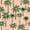 Pink Palm Trees, variant on Yayeee Shower Curtain with Hooks 72"x72" Waterproof Fabric Bathroom Hanging Decor, Green Flowers Pattern