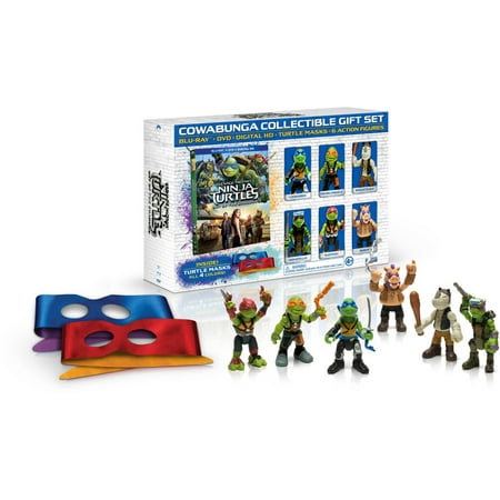 Teenage Mutant Ninja Turtles: Out Of The Shadows (Cowabunga Collection Giftset) (Blu-ray + DVD + Digital HD + Action Figures) (Walmart Exclusive)