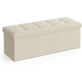 thumbnail image 1 of SONGMICS Banco de Almacenamiento, Baúl, Caja de Almacenamiento, Plegable, Carga de 300 kg, 120 L, 110 x 38 x 38 cm, Gris Oscuro MLSF77K, 1 of 22