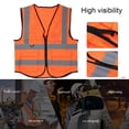 thumbnail image 4 of High Visibility Reflective Straps Breathable Vest, Reflective Breathable Vest, For Truck Drivers Orange, 4 of 8