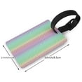 thumbnail image 2 of Susaid Rainbow Peacock Feathers Print Funny Luggage Tags Colorful Unique Travel Baggage Bag Tags Suitcase Identify Labels for Women Men, 2 of 7